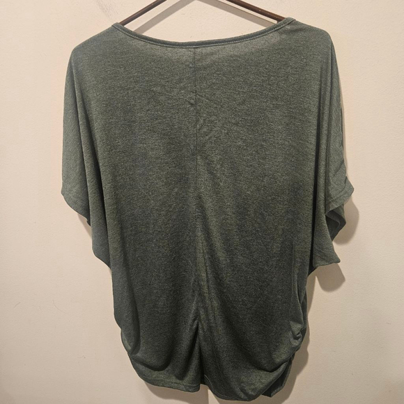 Women's SHEIN Curve Green Short Sleeve V-Neck Dolman Top 3XL - Picture 6 of 9